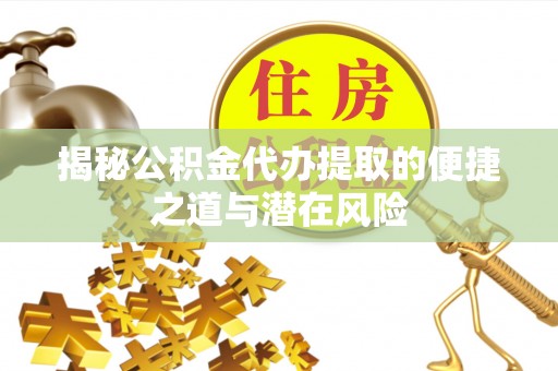 朱家尖揭秘公积金代办提取的便捷之道与潜在风险